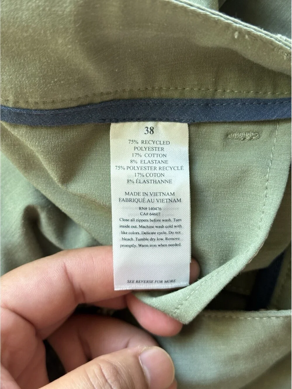 Faherty Men’s All Day Short 7” Sage Green Men’s Size 38 9” Inseam Gorpcore